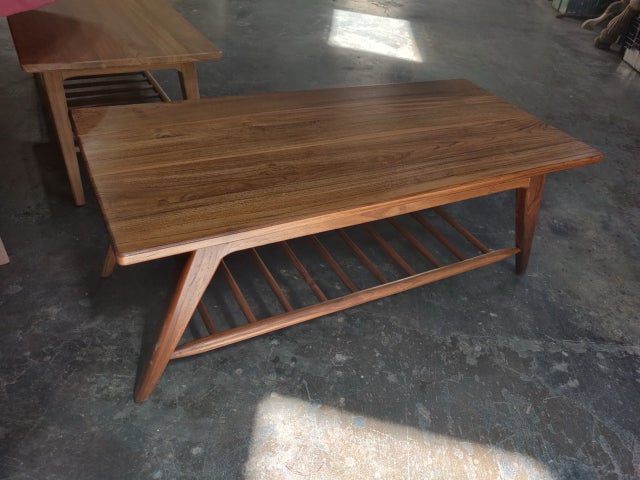 北の椅子と Teak×Beech Coffee Table Vintage Kang Style Chinese Teak
